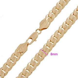 Loyal Men 14k Yellow Gold GF Necklace Solid Chain 24in