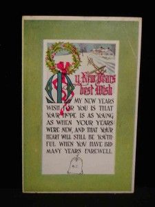 Antique Postcard New Years c1913 Gibson Art Co Card