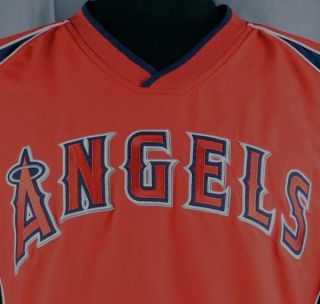 Los Angeles Angels of Anaheim MLB Pullover Warm Up Jacket Large Red