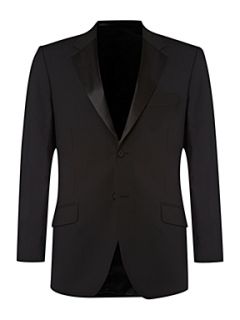 Howick Tailored Powell tuxedo jacket with satin collar Black   