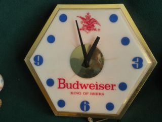Budweiser Beer Ale Clock Emerson Loyalhanna Latrobe PA Union Made
