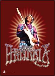 New Jimi Hendrix Cloth Poster Flag Red