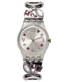 Swatch Watch, Womens Swiss Menthol Tone Pink Stainless Steel Link
