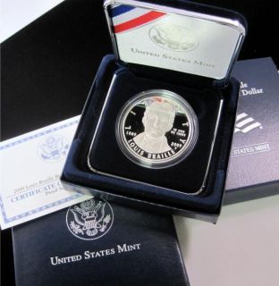 2009 Proof Louis Braille Bicentennial Commemorative Silver Dollar Box