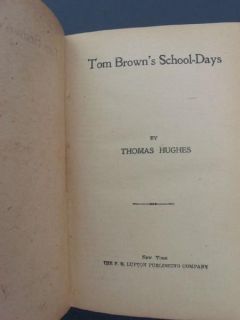 Tom Browns School Days Thomas Hughes Lupton Pub HB