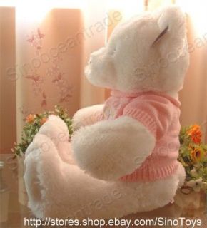 Teddy Bear White Female Smile Pink Sweater Big Paw 28