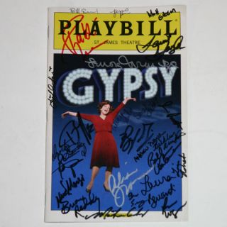 Bway LuPone Benanti Gaines Cast Sign Gypsy Rev Playbill