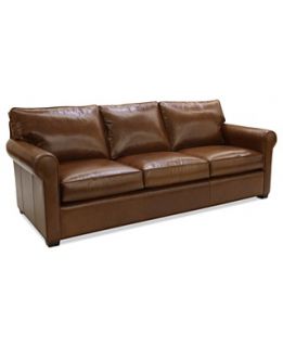 Lear Leather Sofa, 93W x 40D x 32H