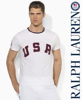 Polo Ralph Lauren T Shirt, Team USA Olympic Ringer Short Sleeved Crew