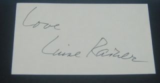 Oldest Living Academy Award Winner Luise Rainer Signed Card and Great