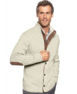 Tasso Elba Sweater, Wide Rib Cardigan Sweater