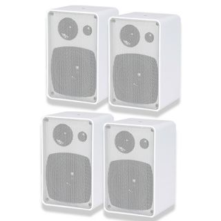MA Audio WR400W 125W 3 Way All Weather Indoor Outdoor Speakers White
