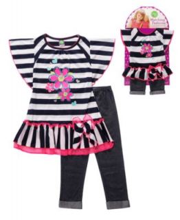 Dollie & Me Kids Dress, Little Girls Striped Dress and Matching Doll