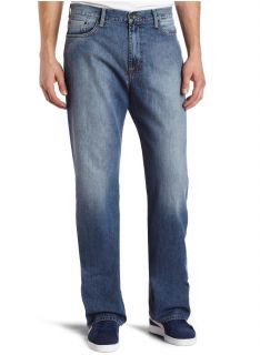 Lucky Brand 181 Relaxed Straight Jeans Mid Rise Mens Blue Jean OL