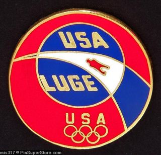 Olympic Pin Team USA NOC Team Sport of Luge