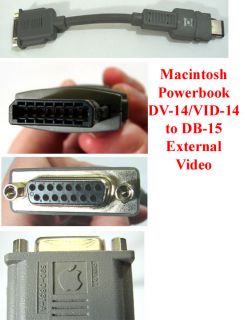 Macintosh PowerBook Video Cable 190 520 540 5300 1400