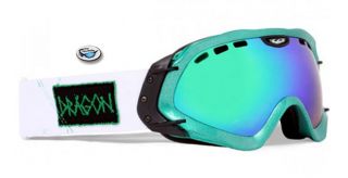 New $135 Dragon Mace Snow Goggles Hog Wild Green ion Mirror Lens 722