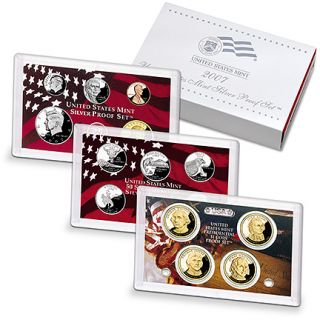 2007 United States Mint Silver Proof Set 14 Coins Certificate of