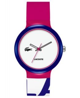 Lacoste Watch, Unisex Goa Pink, White and Purple Silicone Strap 40mm