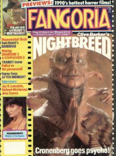 Fangoria Horror Magazine 90 Clive Barkers Nightbreed 1990 Fine Fine