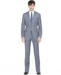 mens light gray macy s bar iii slim fit suit