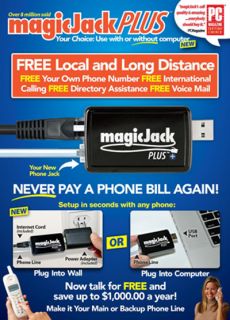 New SEALED Magic Jack Plus with 1 Year Phone Service Included
