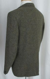 Magee Tailored Donegal Tweed Sport Coat Wool Olive Gray Herringbone