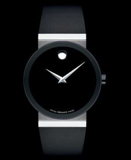 Movado Watch, Womens Swiss Black Rubber Strap 42mm 0606269