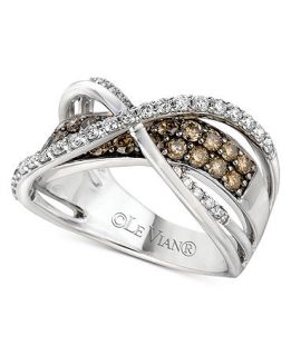 Le Vian Diamond Ring, 14k White Gold White and Chocolate Diamond
