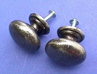 Pair Set of 2 Rubbed Cabinet Hardware Door Drawer Pull Knobs Handles
