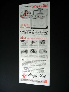 Magic Chef Gas Range Stove Oven 1946 Print Ad