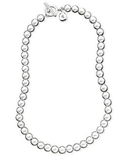 Lauren Ralph Lauren Necklace, 16 Silver Tone Metal Bead Collection