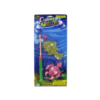 magnetic fishing game set comes with one fishing pole with a magnetic