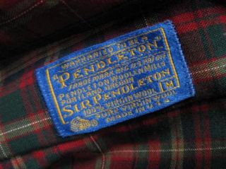 Sir Pendleton Red Plaid MacDougall Tartan Wool Mens Shirt Size Medium