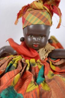 Black AA 2 Baby Doll Lot Vinyl Molded Head Caribbean