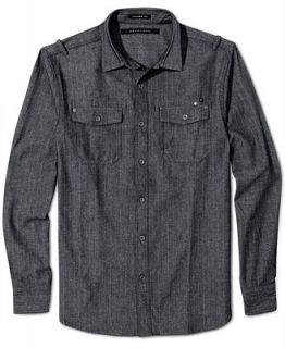 Sean John Shirt, Herringbone Long Sleeve Shirt