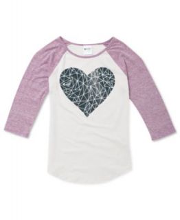 Roxy Kids T Shirt, Girls Space Dyed V Neck Tee   Kids Girls 7 16