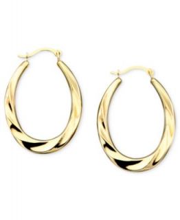 10k Gold Small Polished Swirl Hoop Earrings   Earrings   Jewelry