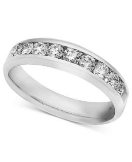 Diamond Ring, 18k White Gold Diamond Band (1/2 ct. t.w.)   Rings