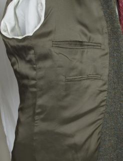 Magee Tailored Donegal Tweed Sport Coat Wool Olive Gray Herringbone