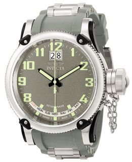 Invicta Watch, Mens Swiss Russian Diver Stainless Steel and Gray