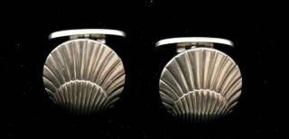 Jensen 925 Sterling Silver #66 Sea Shell Cufflinks Arno Malinowski