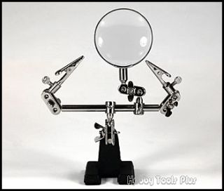 4X Helping Hands Magnifier Magnifying Glass Tool