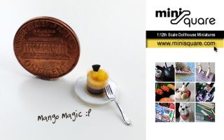Scale Dollhouse Miniatures Artisan Handmade Mango Magic Dessert