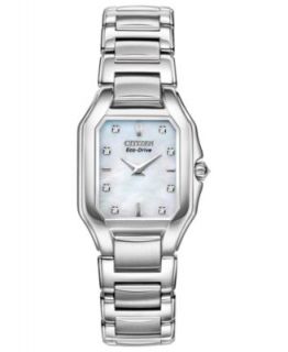 Citizen Watch, Womens Eco Drive Stiletto Diamond Accent Stainless