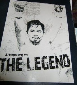 Manny Pacquiao Tribute Magazine The Legend Philippines