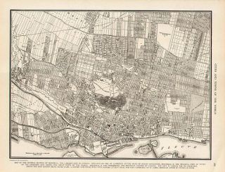 Vintage Map of Montreal