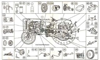 Fordson Major & Super Major Tractors Parts List Manual 1952 1964