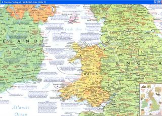 National Geographic 6 Vintage Maps of British Medieval History