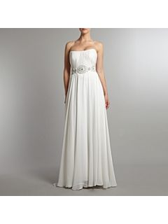 THEIA Silk chiffon goddess bridal dress White   